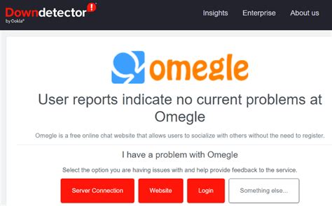 omegle error connecting to server